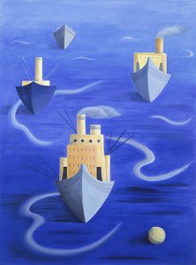Boats in Harbour by Marie Hugo